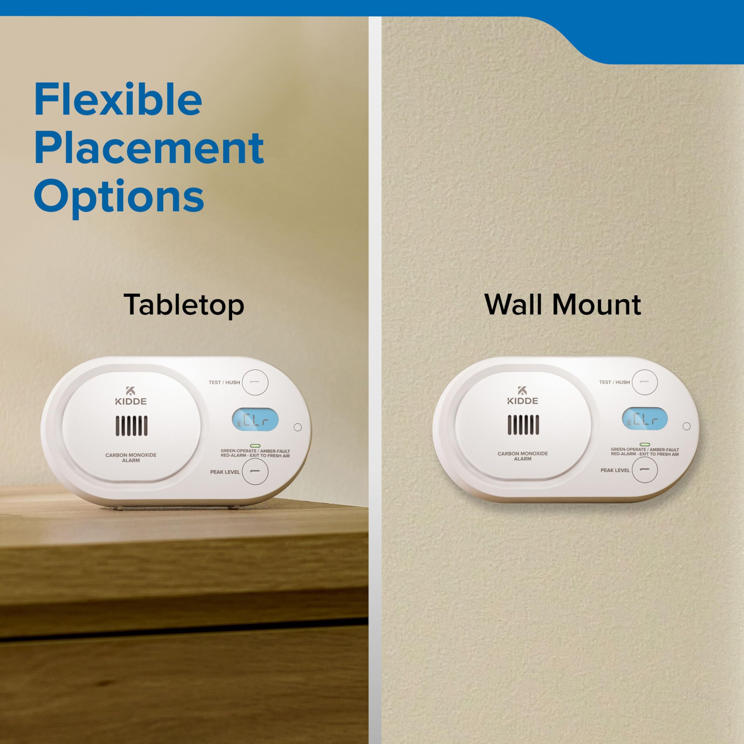 Kidde Carbon Monoxide Detector, AA Battery Powered, Detects Low-Level CO, Digital Backlit Display, Portable for Travel or Home, LED Status Indicators, 85 dB Alarm, 5th Edition, COBDL - Image 7