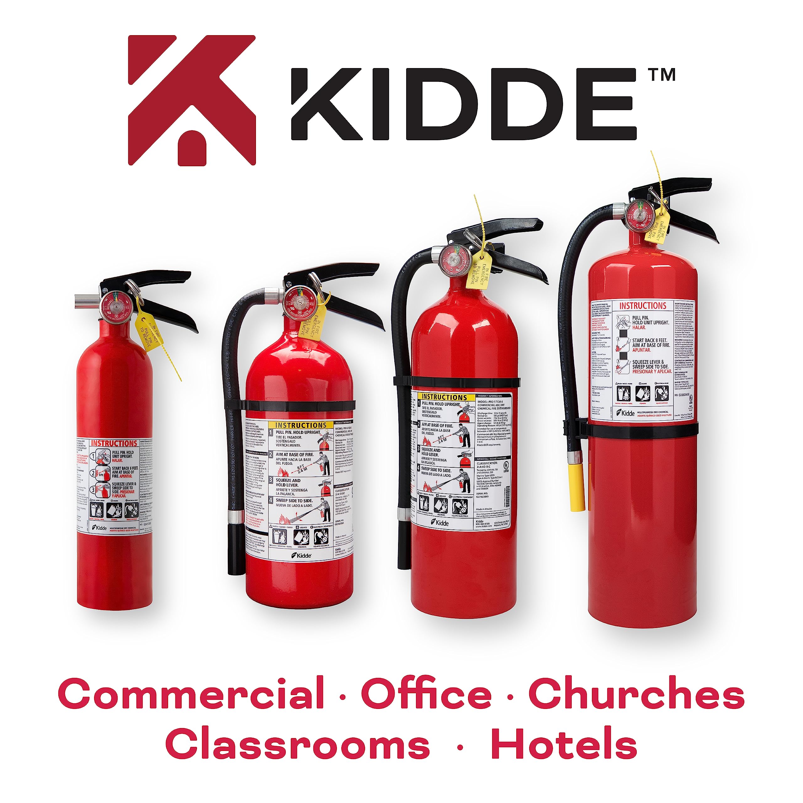 Kidde Fire Extinguisher for Commercial Use, 1-A:10-B:C, 4 Lbs., Refillable & Reusable, Wall Mount (Included) - Image 11