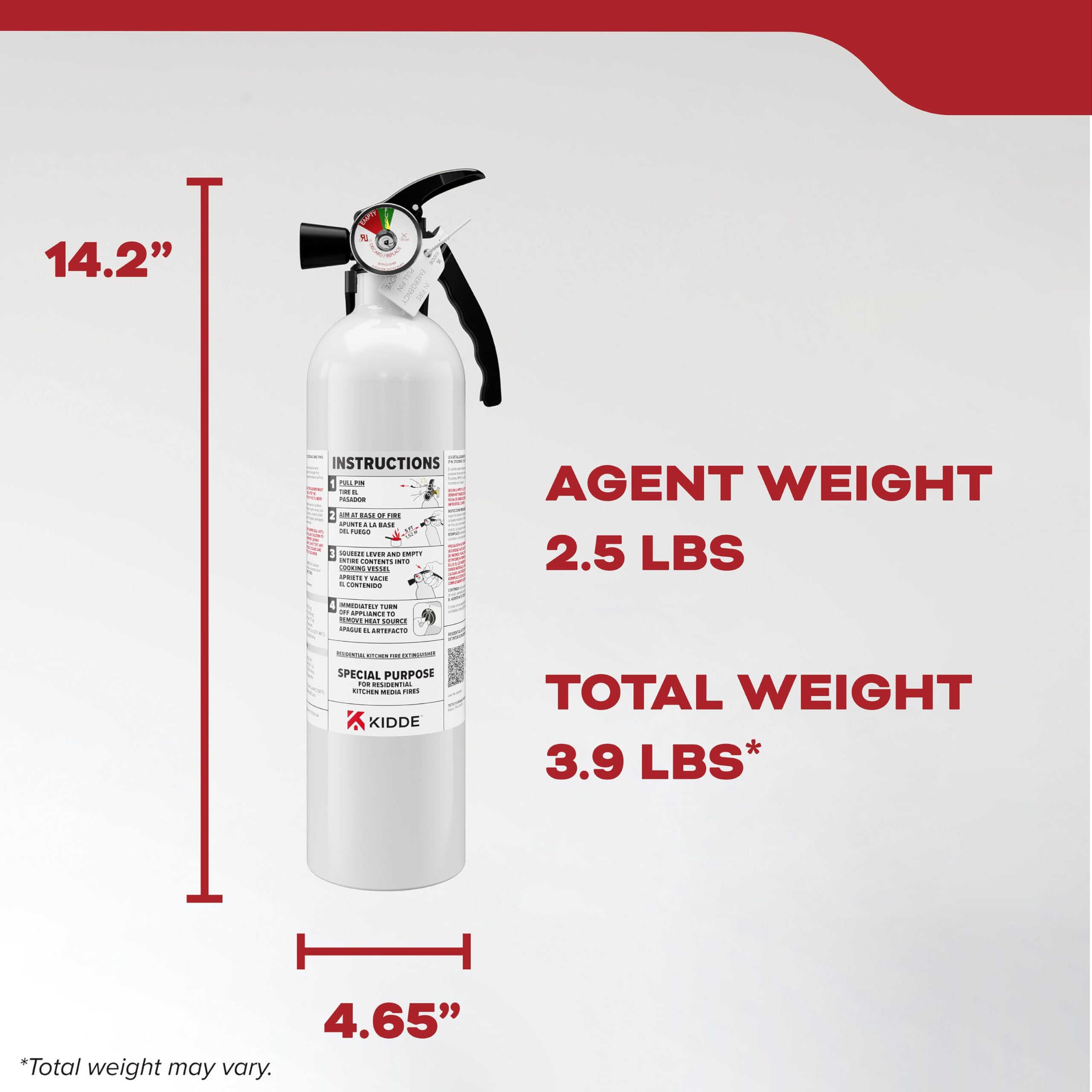 Kidde Fire Extinguisher for Kitchen, Residential, Single-Use, 711A - Image 9