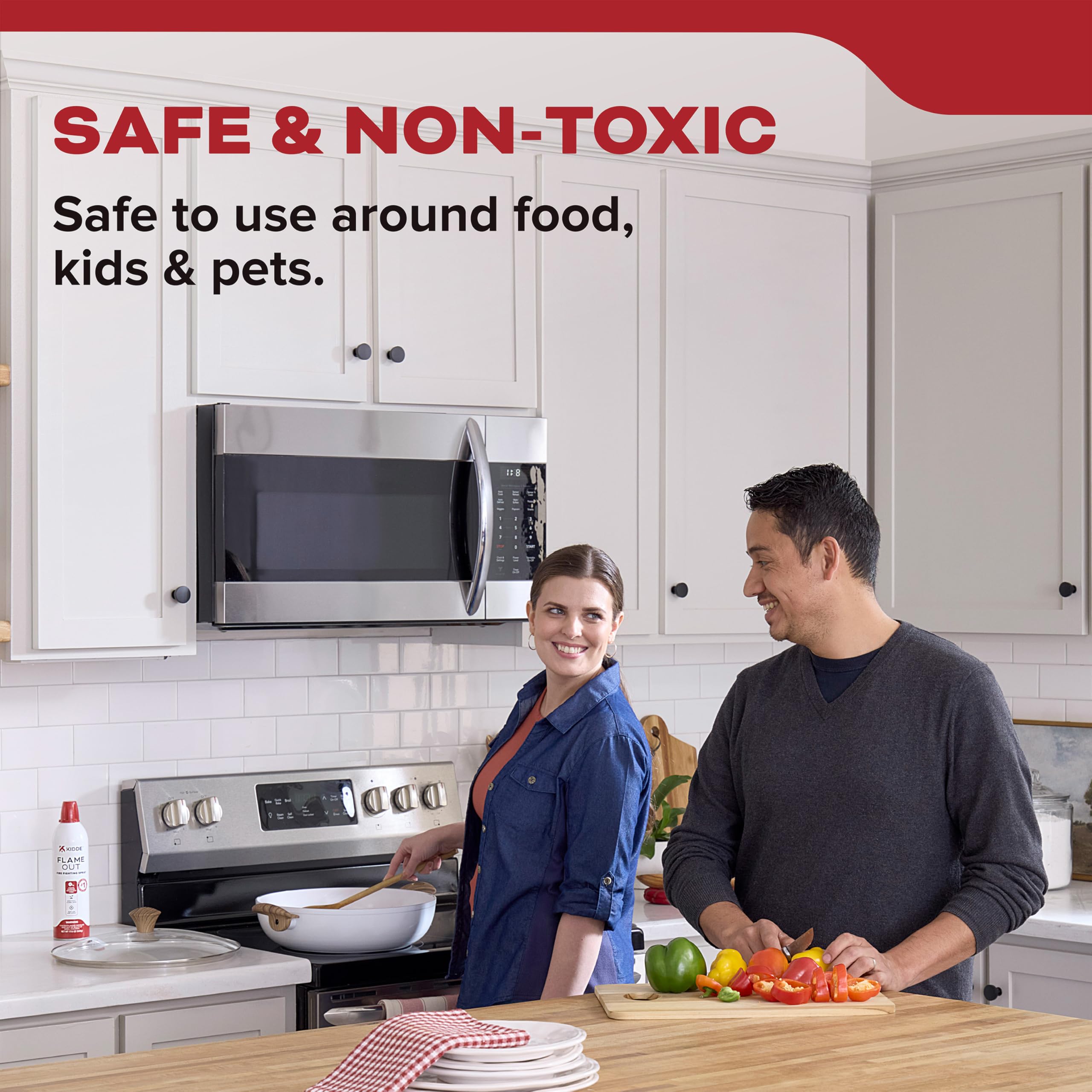 Kidde Flame Out Fire Spray, Extinguishing Aerosol for Home Use, Kitchens, Dorms, Apartments, Compact, Portable & Easy to Use, Non-Toxic, 17.6 oz 1 Pack - Image 10