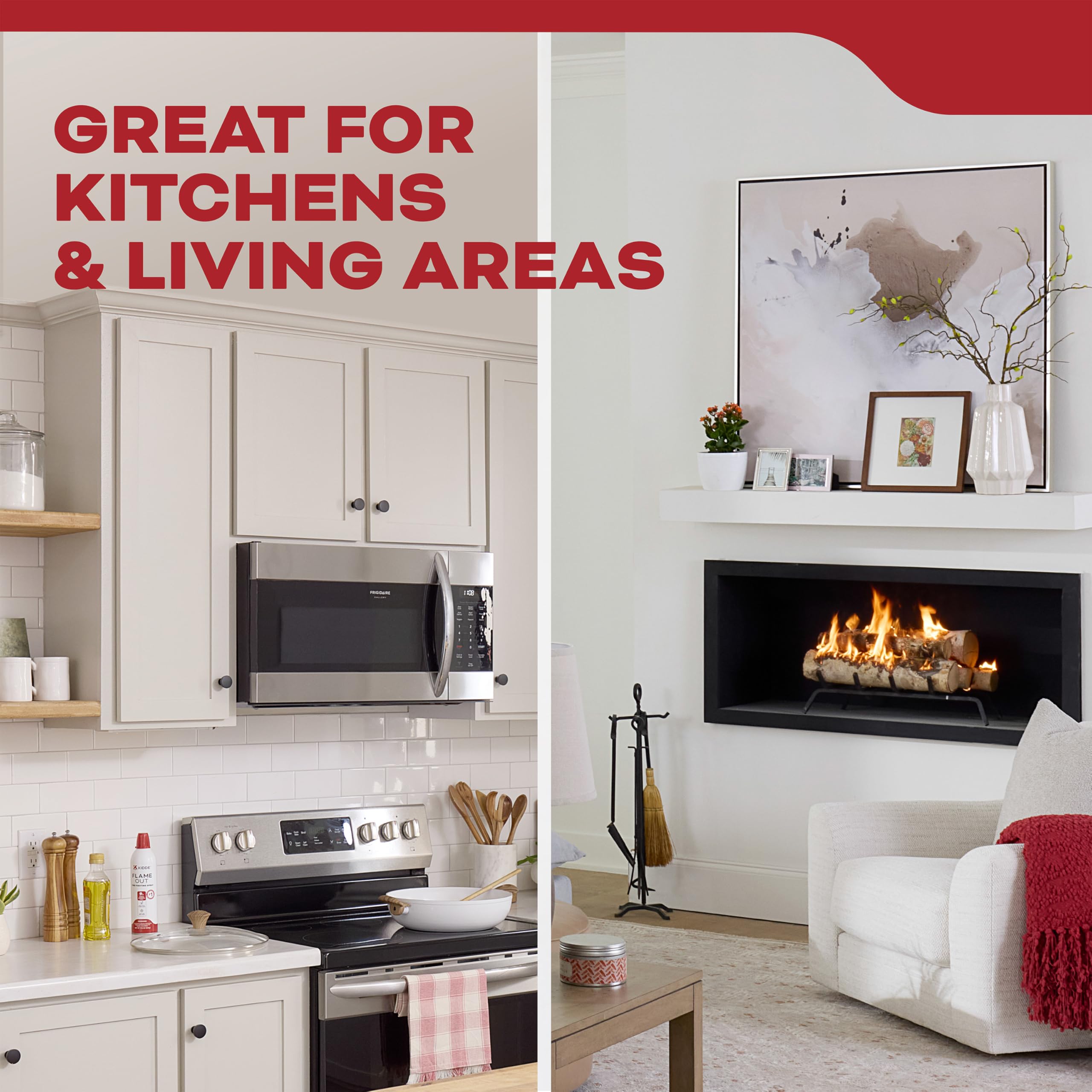 Kidde Flame Out Fire Spray, Extinguishing Aerosol for Home Use, Kitchens, Dorms, Apartments, Compact, Portable & Easy to Use, Non-Toxic, 17.6 oz 1 Pack - Image 11