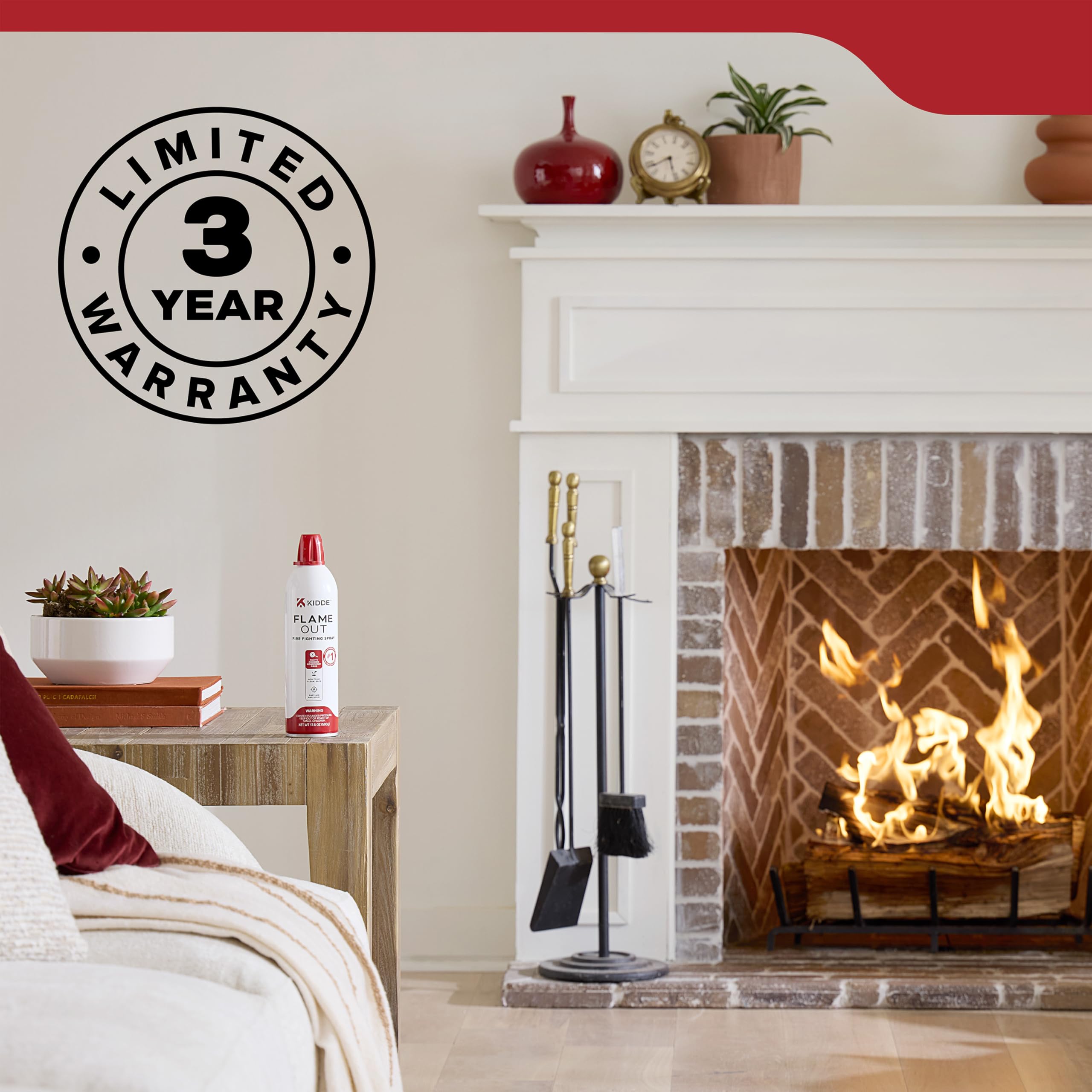 Kidde Flame Out Fire Spray, Extinguishing Aerosol for Home Use, Kitchens, Dorms, Apartments, Compact, Portable & Easy to Use, Non-Toxic, 17.6 oz 1 Pack - Image 9