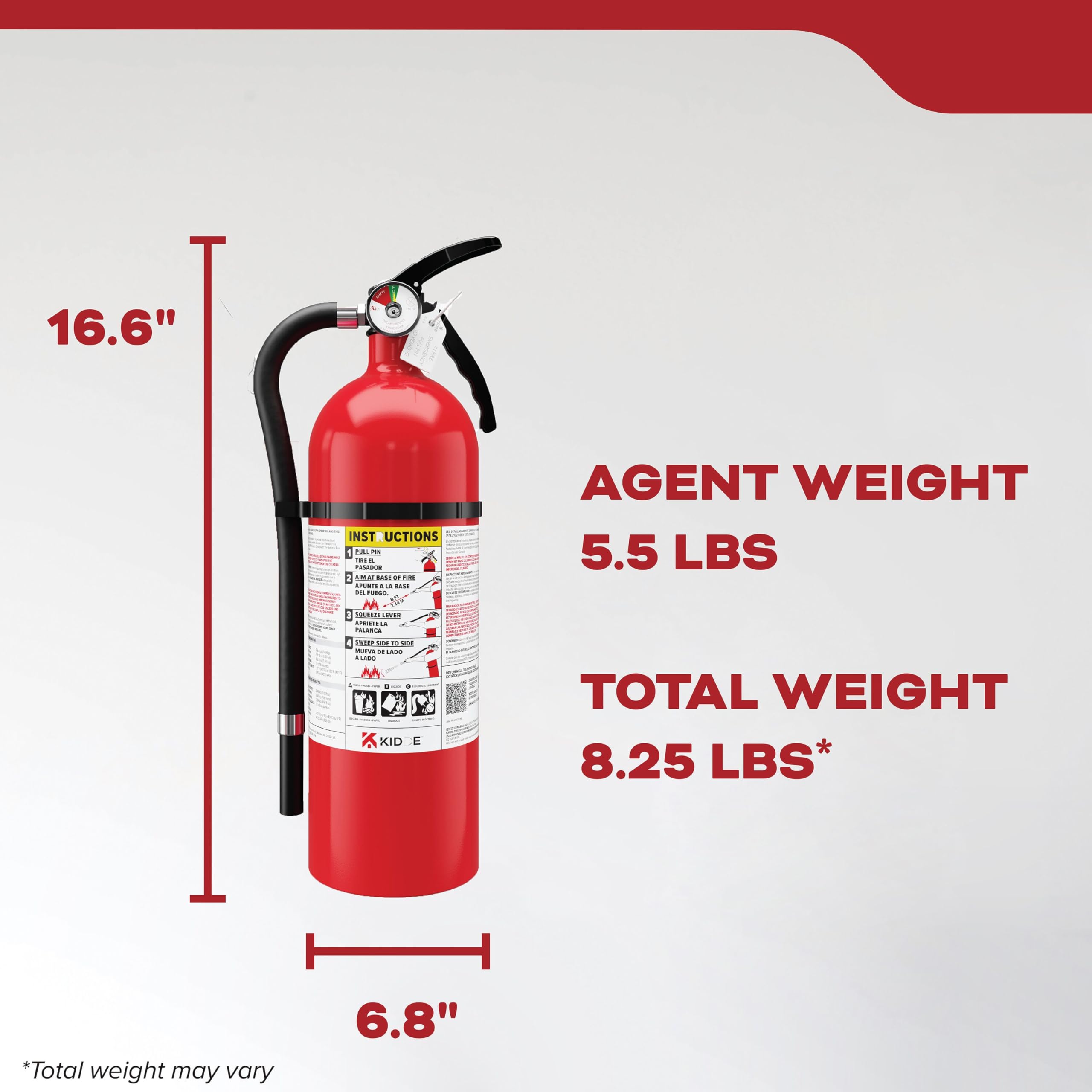 Kidde Multipurpose Fire Extinguisher for Home, Office, Dorm, Residential 3A40BC - Image 9
