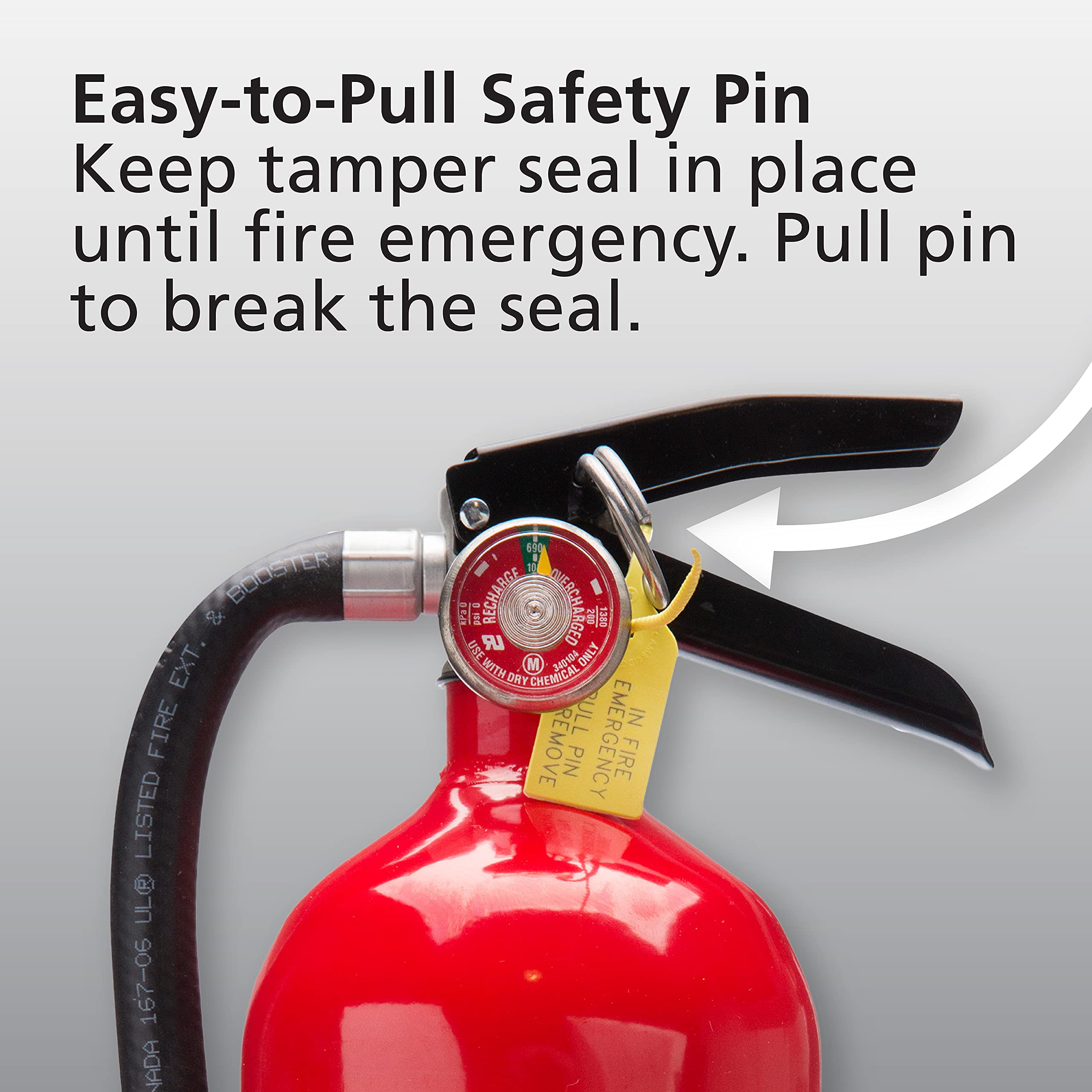 Kidde Pro 210 2A:10-B:C Fire Extinguisher, Rechargeable, Multi-Purpose for Home & Office, 4 lbs., Mounting Bracket Included , Red - Image 10