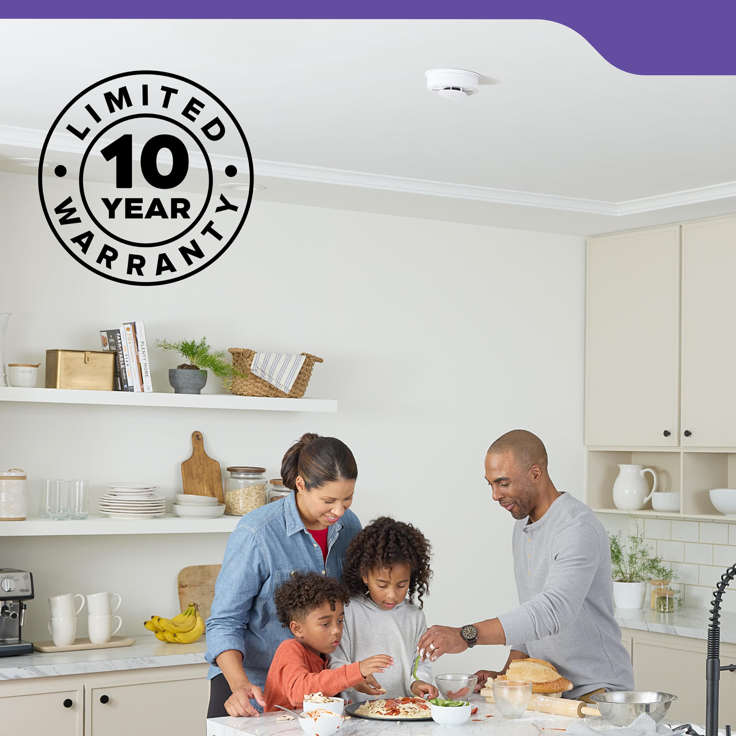 Kidde Smoke and Carbon Monoxide Detector, 10-Year Battery Powered, LED Status Lights, 85 dB Alarm, 5-inches, 30CUD10, 1 Pack - Image 9