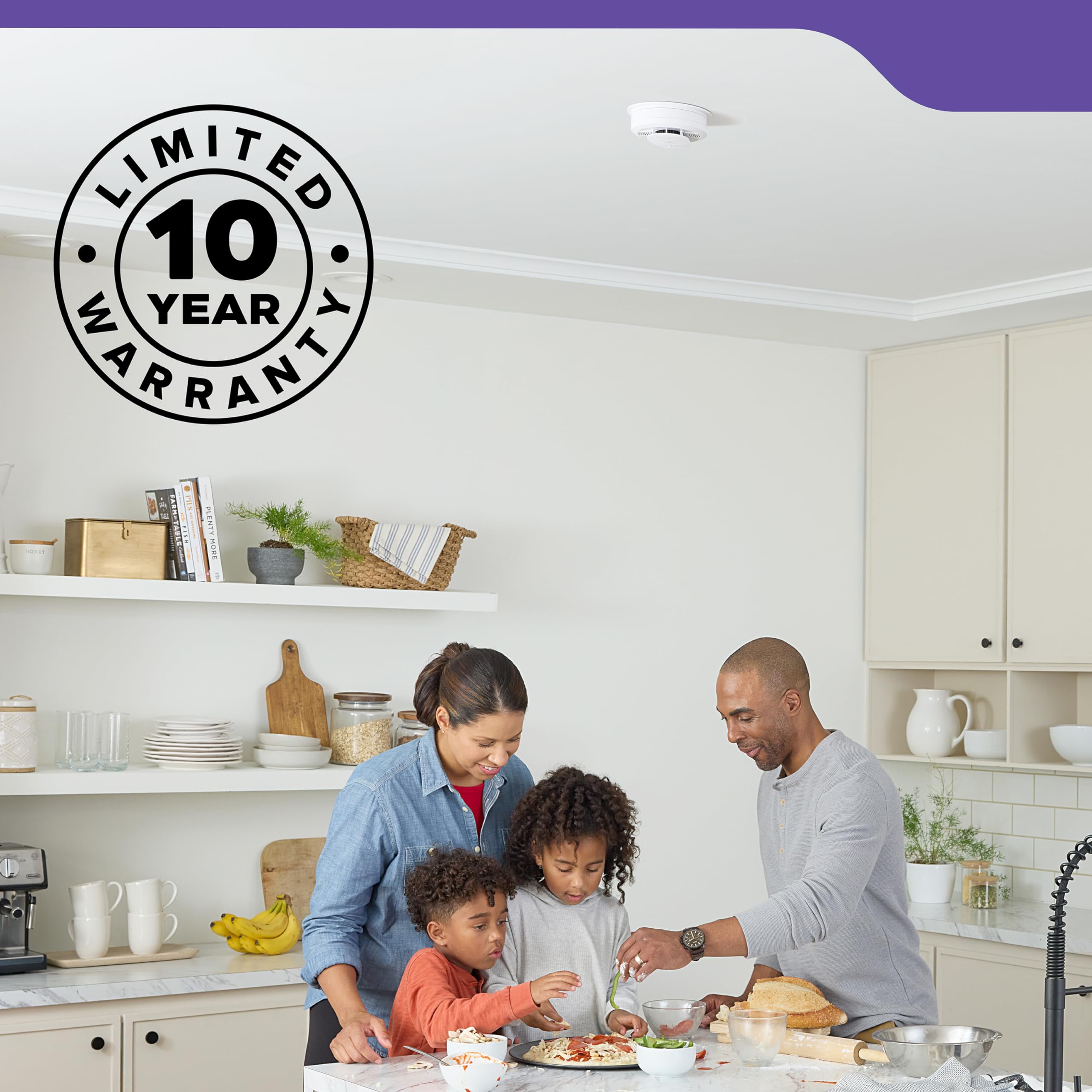 Kidde Smoke and Carbon Monoxide Detector, Hardwired with 10-Year Battery Backup, LED Status Lights, Interconnected, 85 dB Alarm, 5 inches, 30CUA10, 1 Pack - Image 12