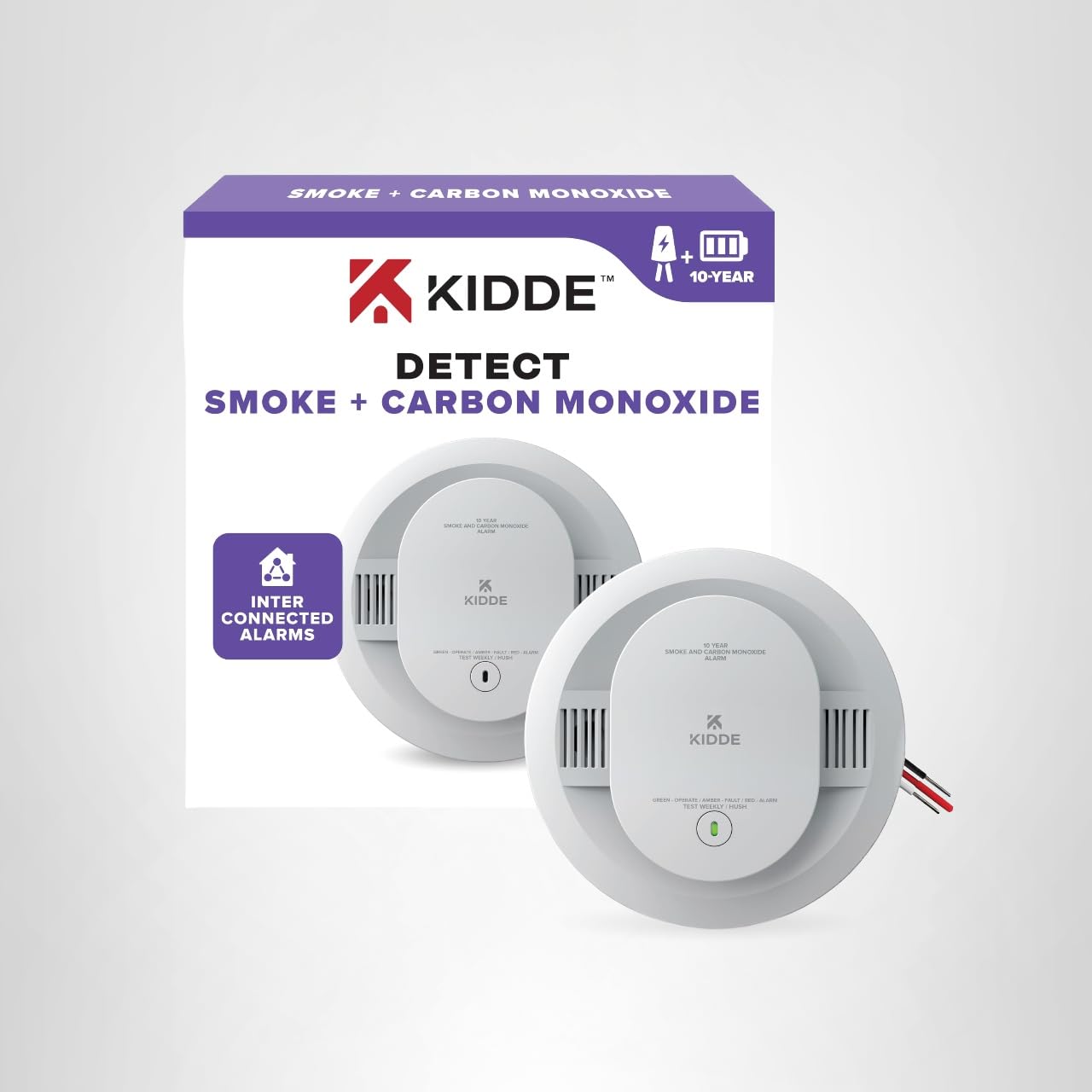 Kidde Smoke and Carbon Monoxide Detector, Hardwired with 10-Year Battery Backup, LED Status Lights, Interconnected, 85 dB Alarm, 5 inches, 30CUA10, 1 Pack - Image 15