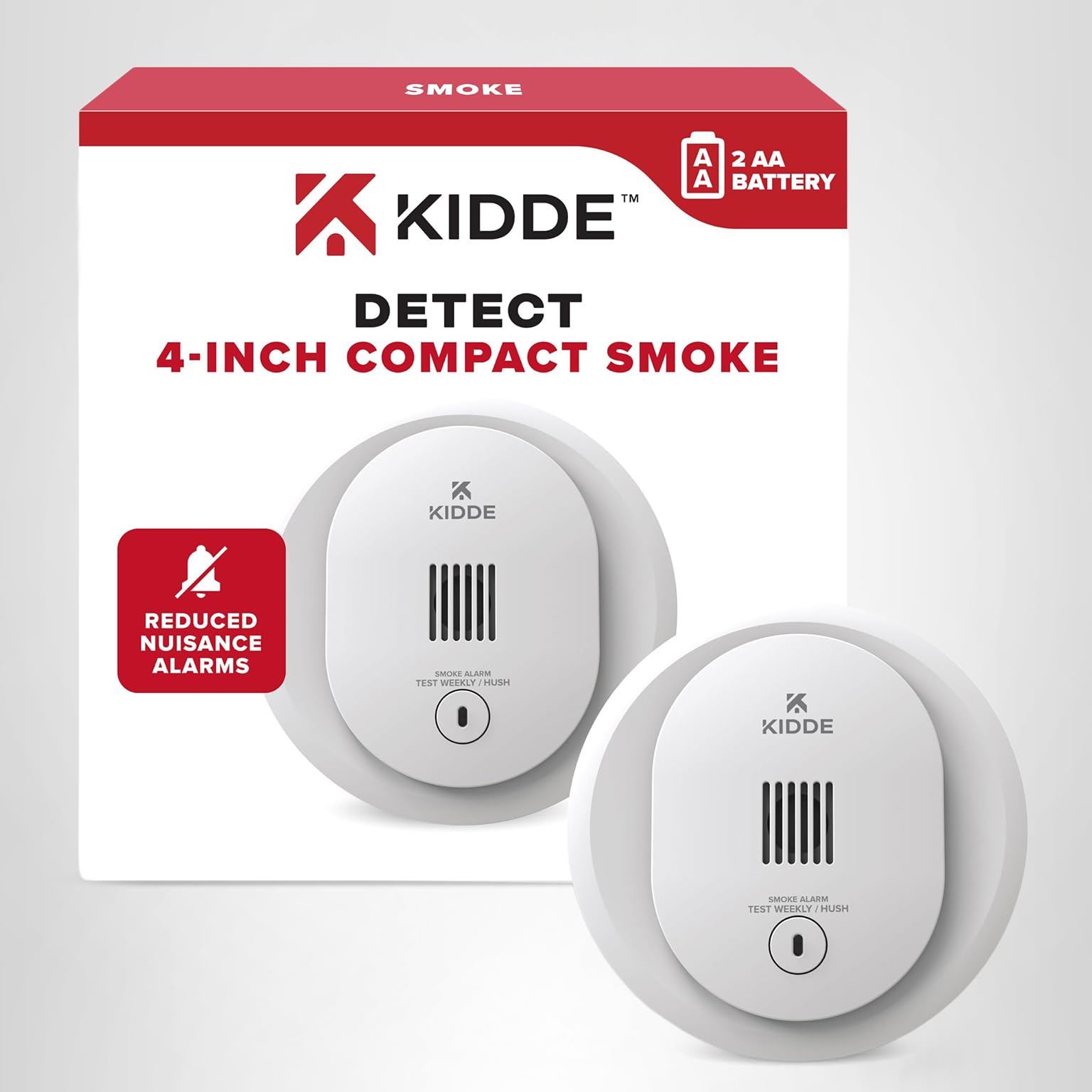Kidde Smoke Detector, AA Battery Operated, Compact Size, LED Status Light, 85 dB Alarm, 4-inches, 10SDR - Image 13