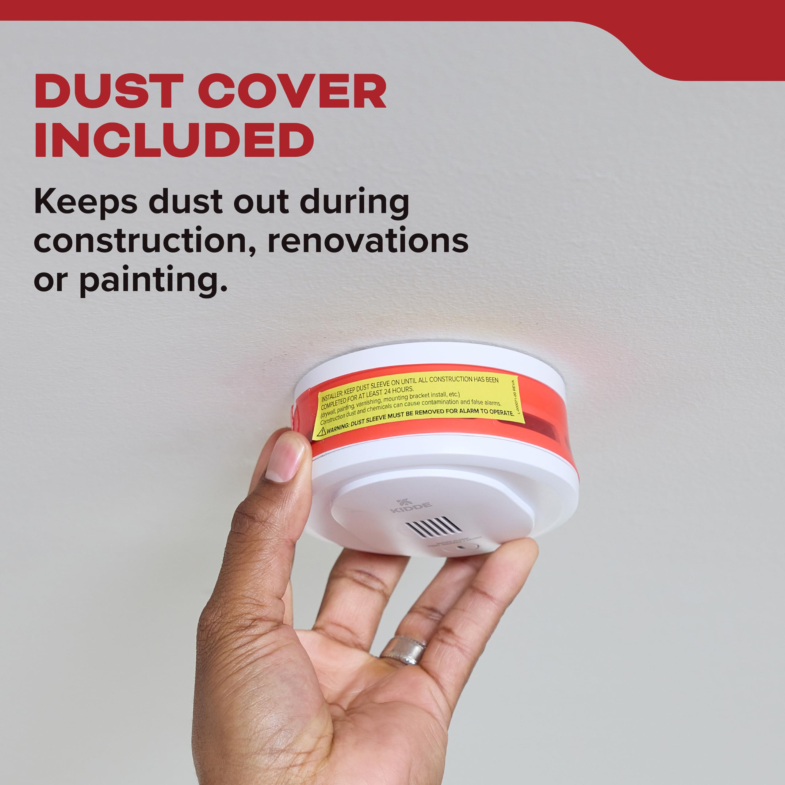 Kidde Smoke Detector, AA Battery Operated, Compact Size, LED Status Light, 85 dB Alarm, 4-inches, 10SDR - Image 9