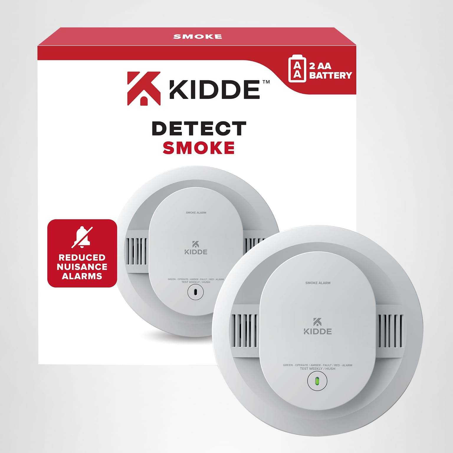 Kidde Smoke Detector, AA Battery Powered LED Status Lights, 85 dB Alarm, 5-inches, 20SDR, 1 Pack - Image 12