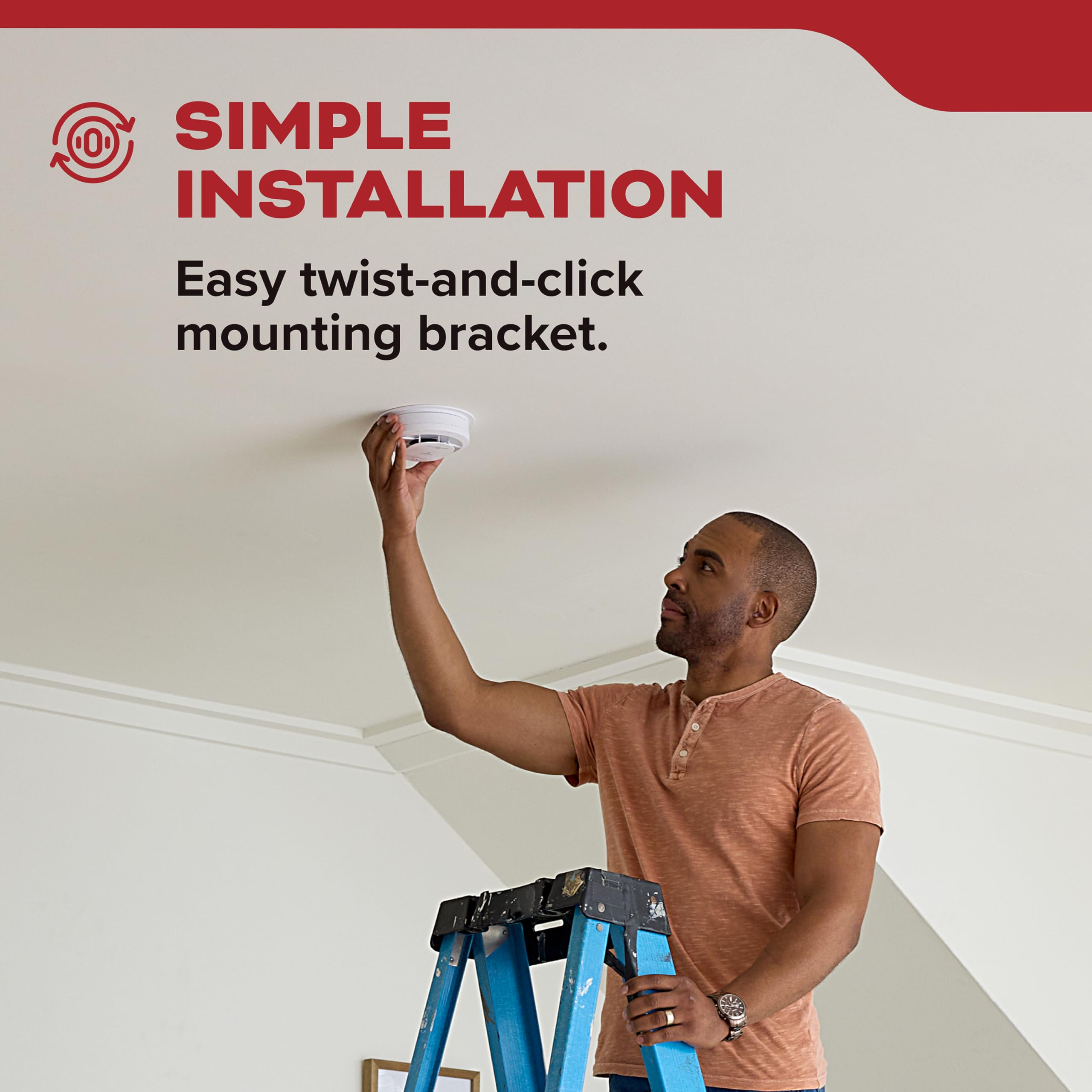 Kidde Smoke Detector, AA Battery Powered LED Status Lights, 85 dB Alarm, 5-inches, 20SDR, 1 Pack - Image 6